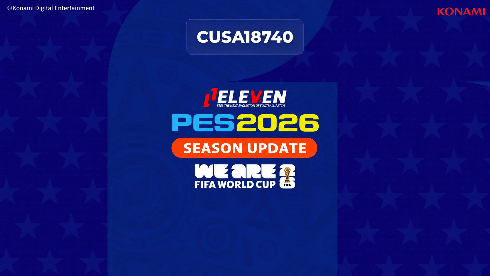 【6.72】PS4 实况足球 pes2021 ELEVEN PATCH WORLD CUP 2026（转自外网无中文）