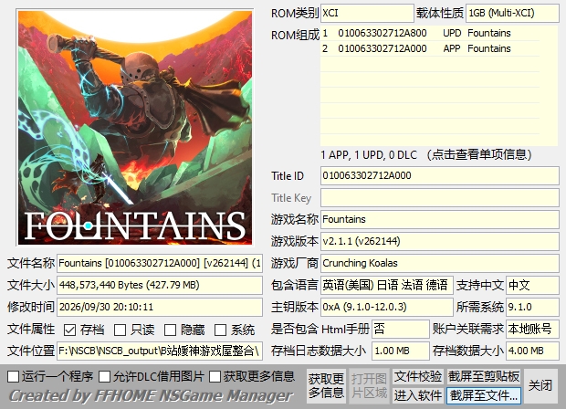 [XCI] 永泉传说+2.1.1版本XCI整合 百度+夸克+迅雷链接